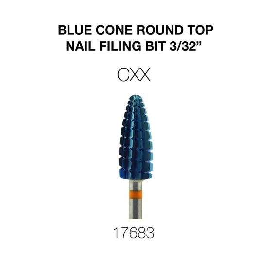 Cre8tion Blue Cone Round Top Nail Filing Bit 3/32" CXX