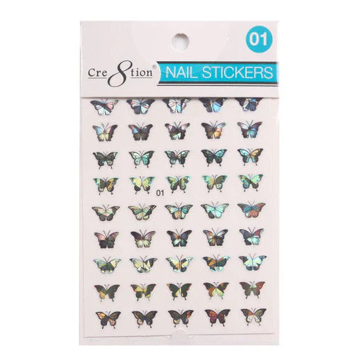 Cre8tion Nail Art Sticker Butterfly Style 1