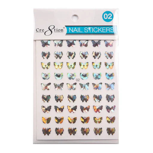 Cre8tion Nail Art Sticker Butterfly Style 2