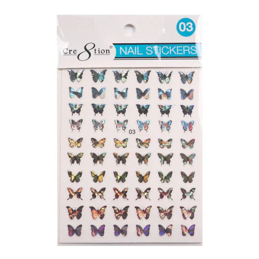 Cre8tion Nail Art Sticker Butterfly Style 3