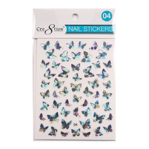 Cre8tion Nail Art Sticker Butterfly Style 4