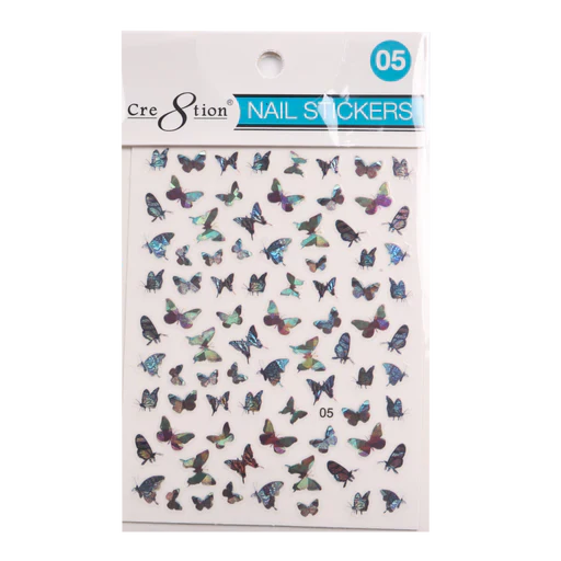 Cre8tion Nail Art Sticker Butterfly Style 5