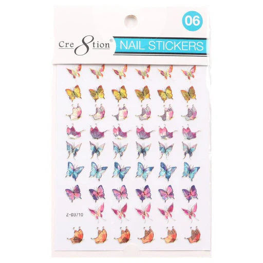 Cre8tion Nail Art Sticker Butterfly Style 6