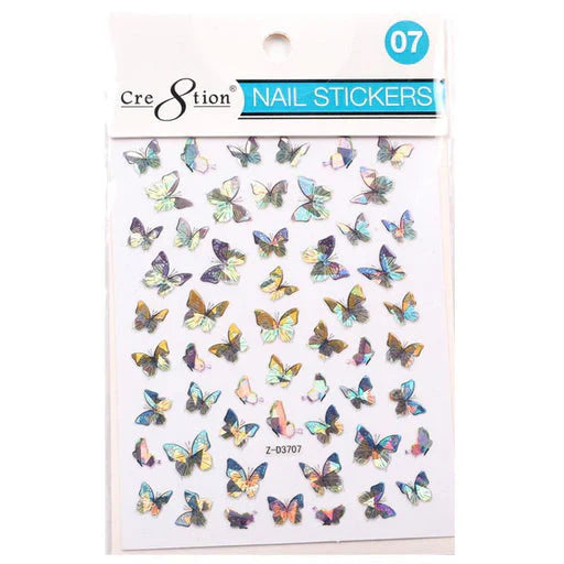 Cre8tion Nail Art Sticker Butterfly Style 7