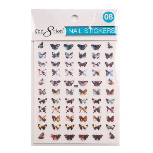 Cre8tion Nail Art Sticker Butterfly Style 8