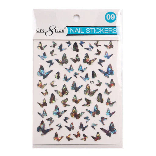 Cre8tion Nail Art Sticker Butterfly Style 9