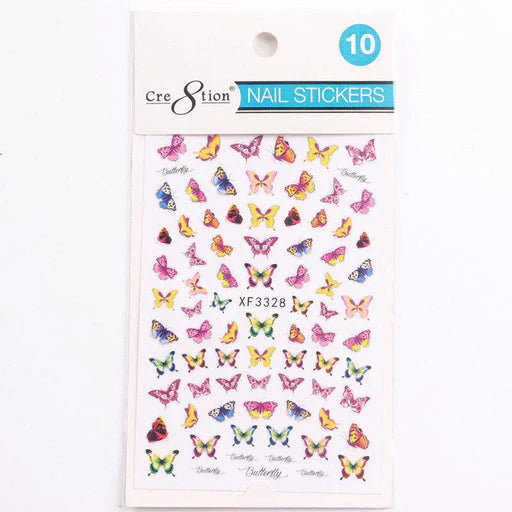 Cre8tion Nail Art Sticker Butterfly Style 10