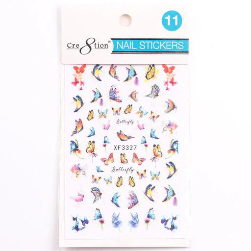 Cre8tion Nail Art Sticker Butterfly Style 11