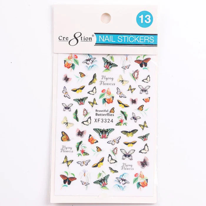 Cre8tion Nail Art Sticker Butterfly Style 13