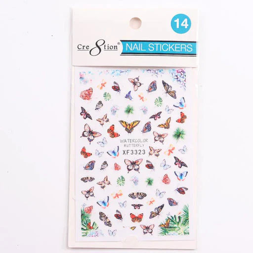 Cre8tion Nail Art Sticker Butterfly Style 14