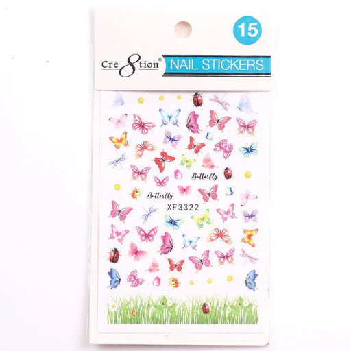 Cre8tion Nail Art Sticker Butterfly Style 15