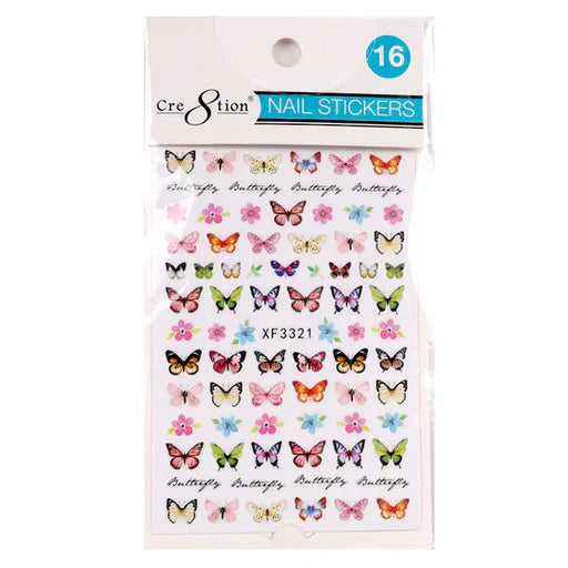 Cre8tion Nail Art Sticker Butterfly Style 16