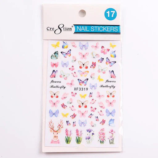 Cre8tion Nail Art Sticker Butterfly Style 17