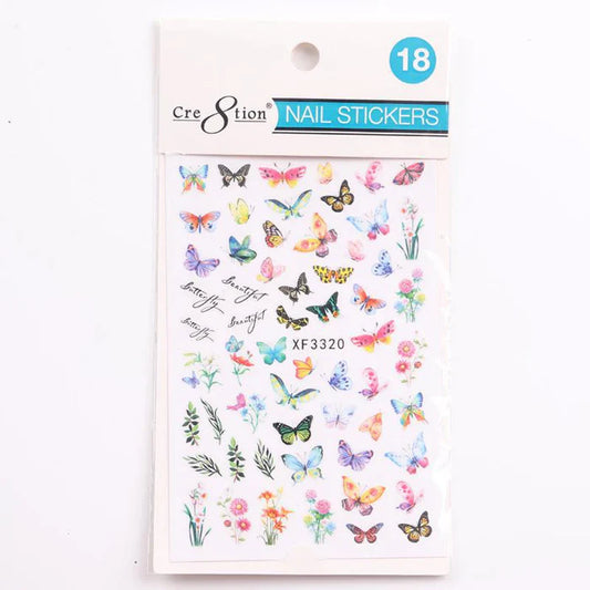 Cre8tion Nail Art Sticker Butterfly Style 18