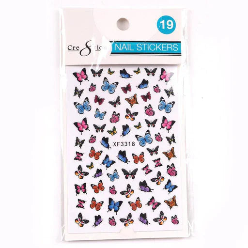 Cre8tion Nail Art Sticker Butterfly Style 19