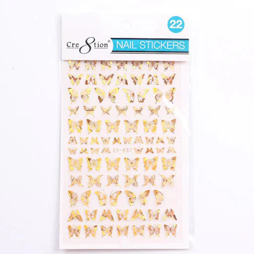 Cre8tion Nail Art Sticker Butterfly Style 22