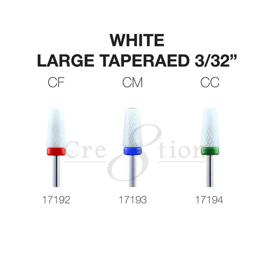 Cre8tion White Ceramic - Large Tapered - 3/32" Set