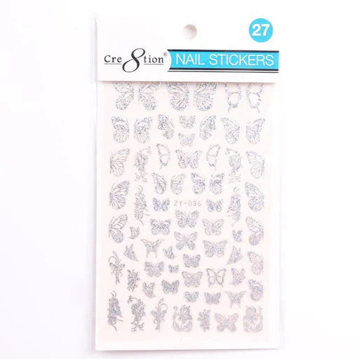 Cre8tion Nail Art Sticker Butterfly Style 27