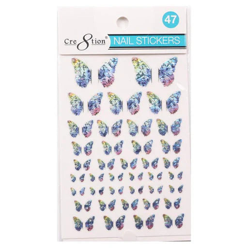 Cre8tion Nail Art Sticker Butterfly Style 47