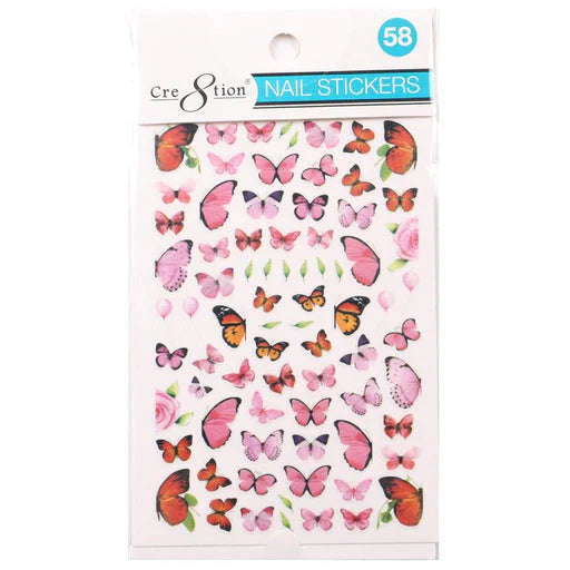 Cre8tion Nail Art Sticker Butterfly Style 58