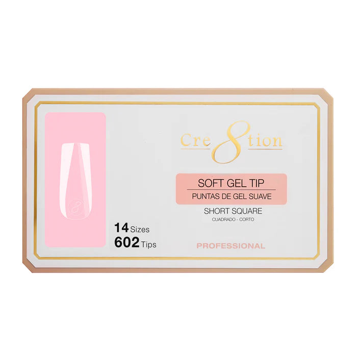 Cre8tion Soft Gel Tip - SQUARE Short