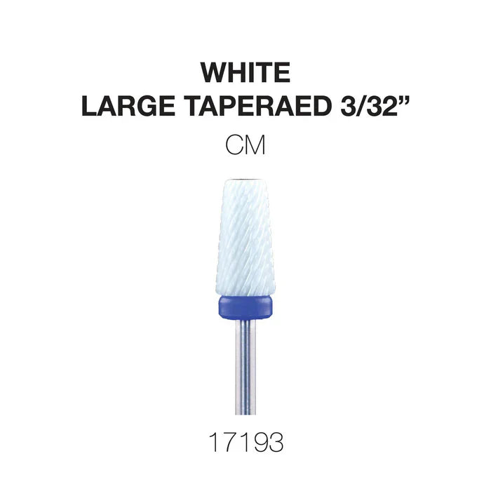 Cre8tion White Ceramic - Large Tapered - 3/32" CM