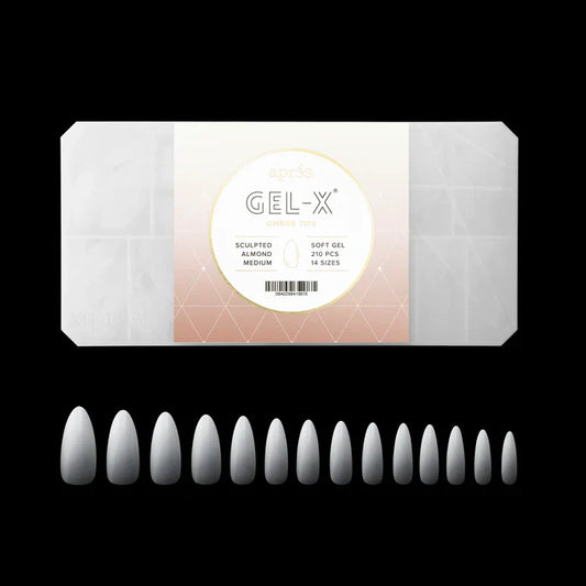 Apres Ombre Gel-X Tips - SCULPTED Almond Medium 210pcs