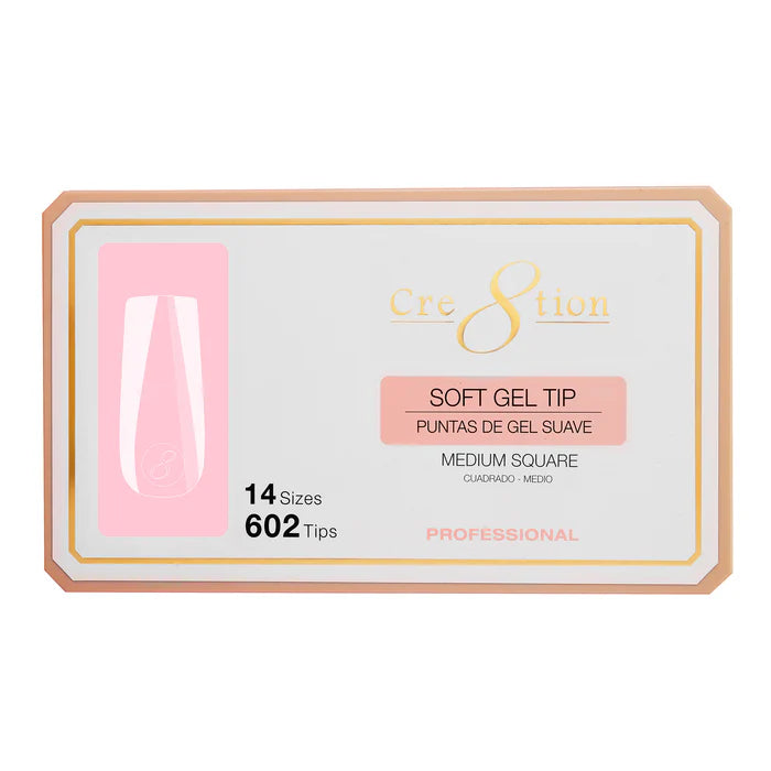 Cre8tion Soft Gel Tip - SQUARE Medium