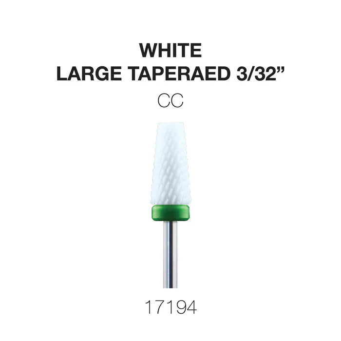 Cre8tion White Ceramic - Large Tapered - 3/32" CC