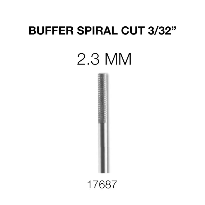 Cre8tion Buffer Spiral Cut Nail Filling Bit - 2.3 mm 3/32"