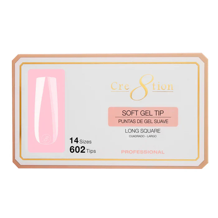 Cre8tion Soft Gel Tip - SQUARE Long