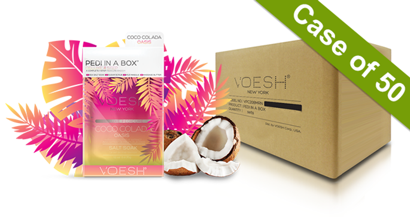 Voesh Case/50pks - Pedi 4 Step Deluxe - Coco Colada Oasis (VPC208COL) #21363