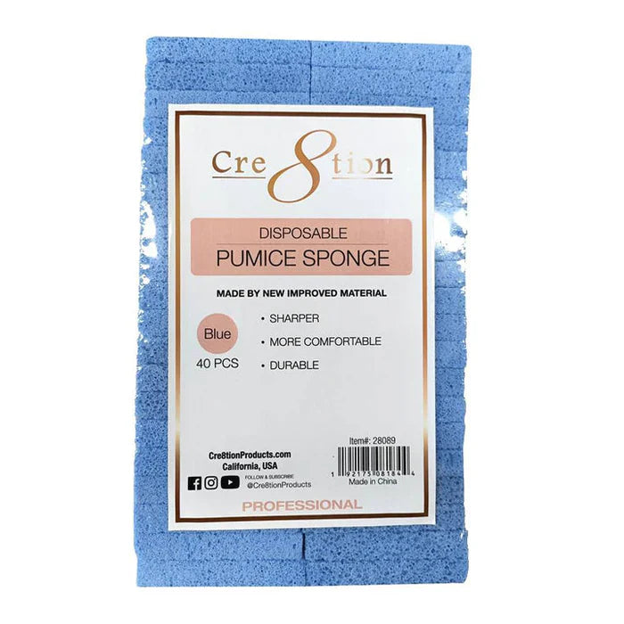 Cre8tion Disposable New Sharper Pumice Sponge Blue