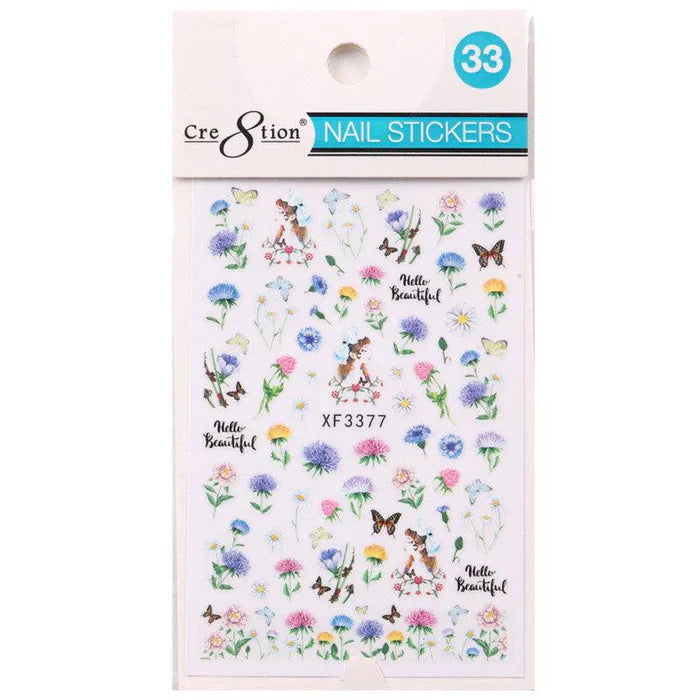 Cre8tion Nail Art Sticker Flower Style 33