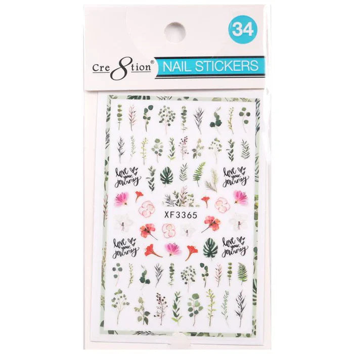 Cre8tion Nail Art Sticker Flower Style 34