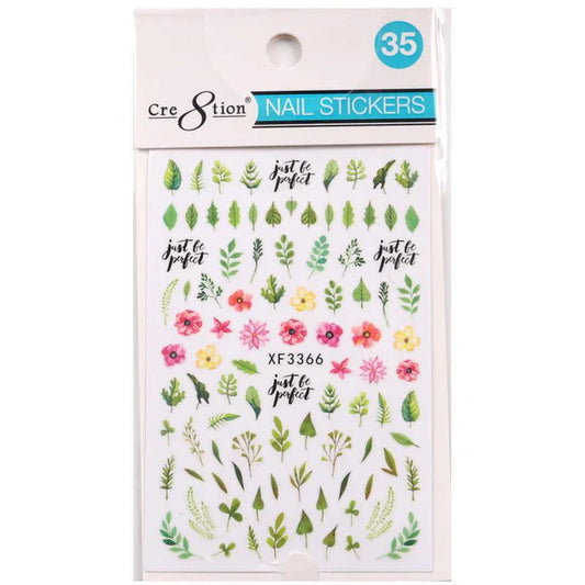 Cre8tion Nail Art Sticker Flower Style 35