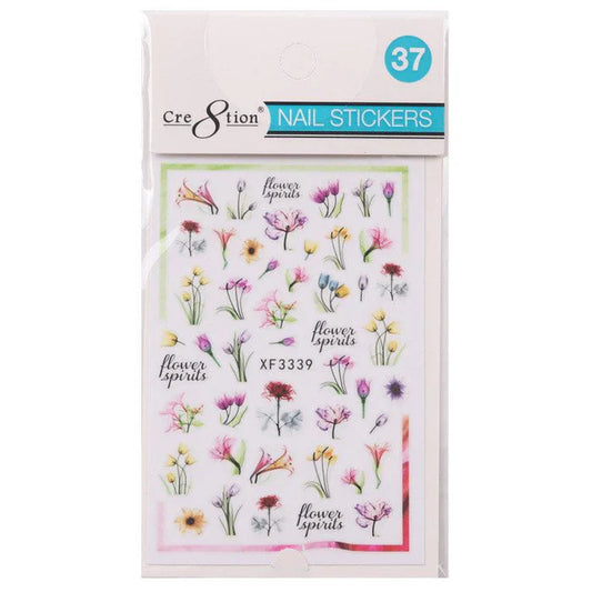 Cre8tion Nail Art Sticker Flower Style 37