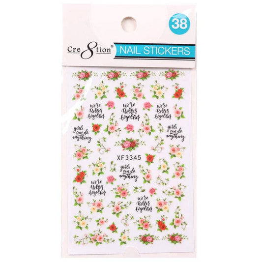 Cre8tion Nail Art Sticker Flower Style 38