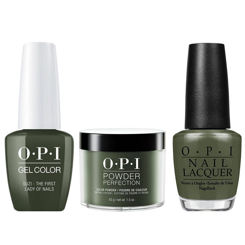 OPI 3in1 (Gel+Lacquer+Dip 1.5oz)  # W55 Suzi The First Lady of Nails