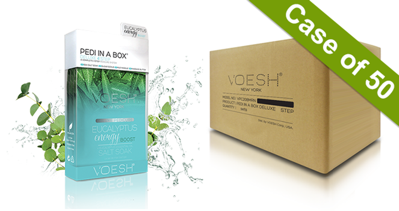 Voesh Case/50pks - Pedi 4 Step Deluxe - Eucalyptus Energy Boost (VPC208EUC) #20778