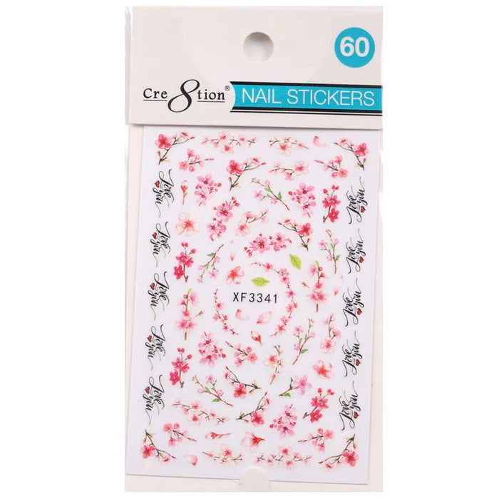 Cre8tion Nail Art Sticker Flower Style 60