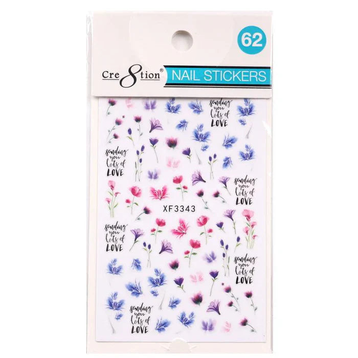 Cre8tion Nail Art Sticker Flower Style 62