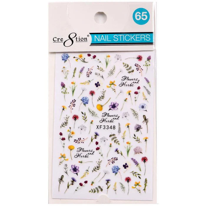 Cre8tion Nail Art Sticker Flower Style 65