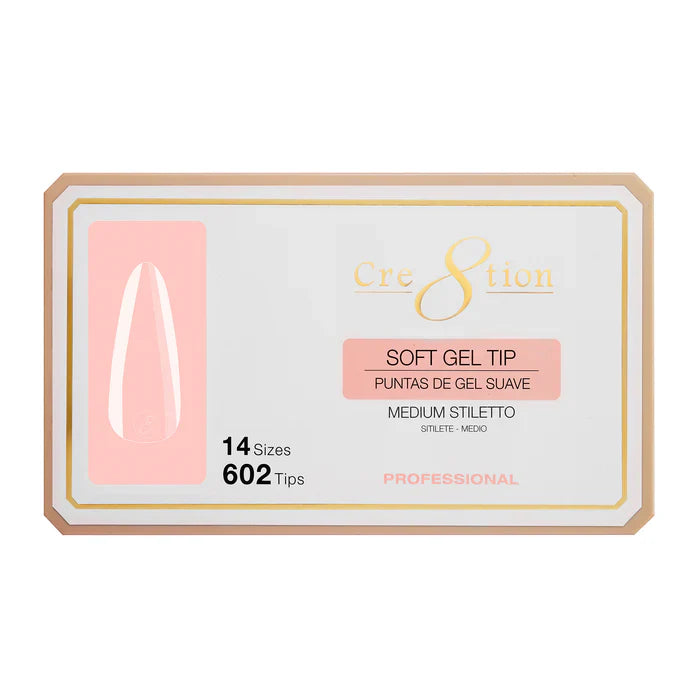 Cre8tion Soft Gel Tip - STILETTO Medium