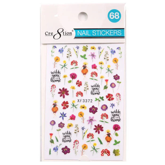 Cre8tion Nail Art Sticker Flower Style 68