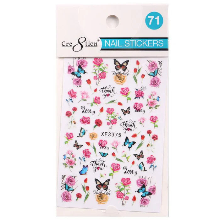 Cre8tion Nail Art Sticker Flower Style 71