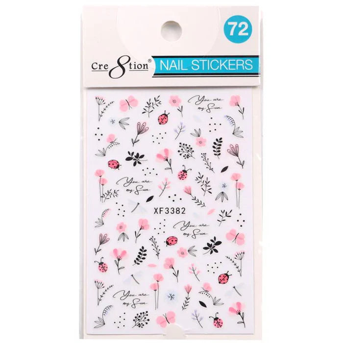 Cre8tion Nail Art Sticker Flower Style 72