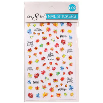 Cre8tion Nail Art Sticker Leaves Style LO2