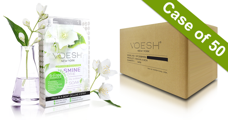 Voesh Case/50pks - Pedi 4 Step Deluxe - Jasmine Soothe (VPC208JSM) #24037