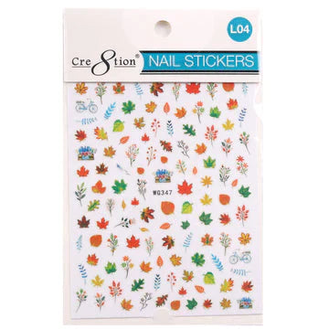 Cre8tion Nail Art Sticker Leaves Style LO4